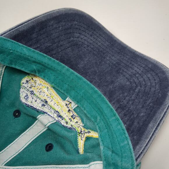 Florida Keys Strapback Baseball Cap Blue OS Adjustable Distinctive Headwear - Picture 8 of 9